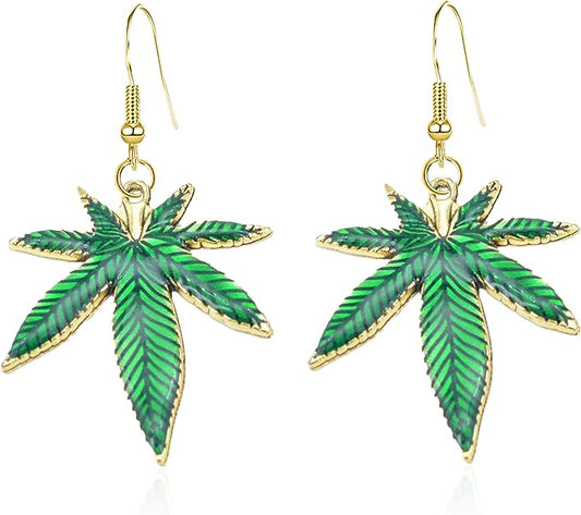 Weed Leaf Earrings