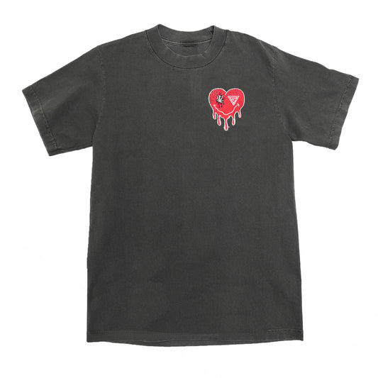 Heart premium embroidered T