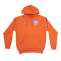 Heart Orange and Teal embroidery hoodie