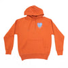 Heart Orange and Teal embroidery hoodie